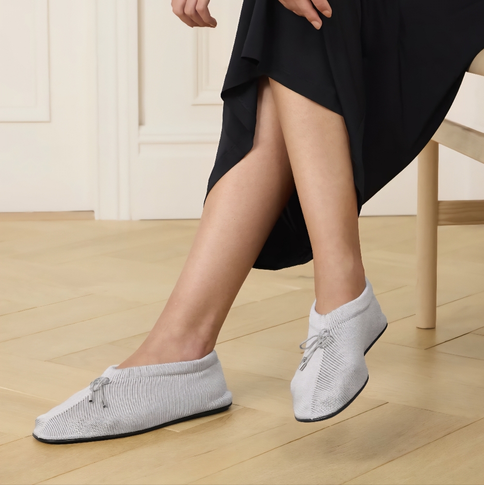 TOTEME Metallic Knitt Ballet Flats.